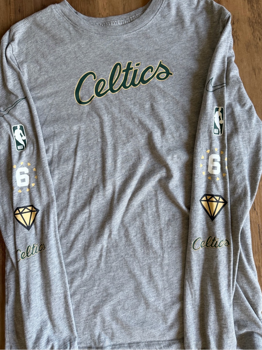 Nike Celtics Grey Long Sleeve City Edition T-shirt Men’s size Medium